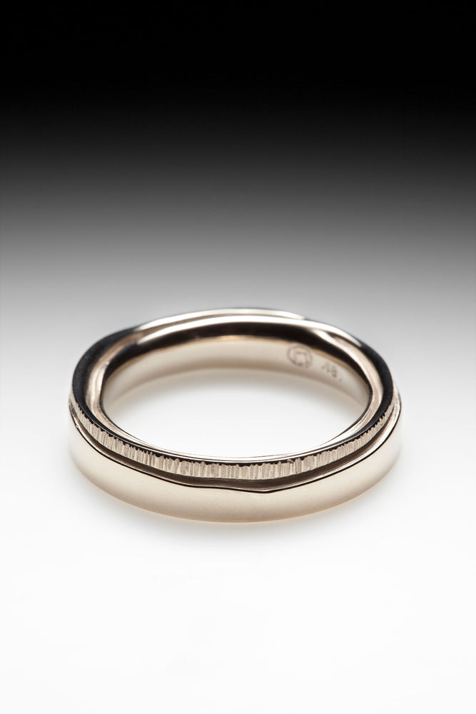 18-carat white gold men's engagement ring