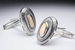 Sterling silver and 18-carat yellow gold cufflinks