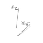 Axel Vertical Bar on Loop  Earrings