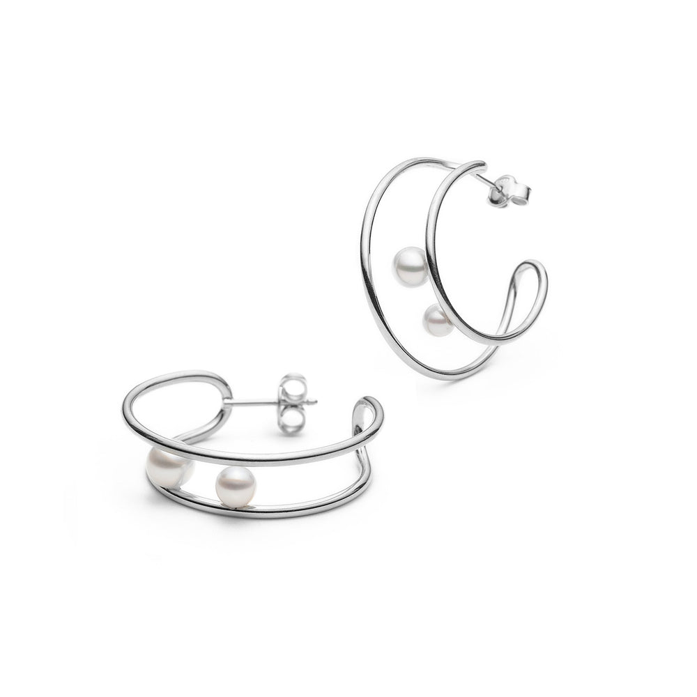 Inès silver earrings