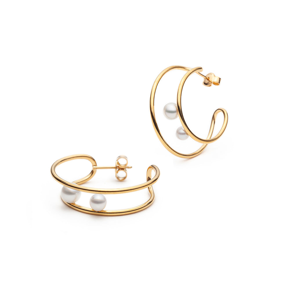Inès gold earrings