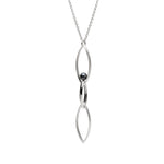 Odile hematite pendant and its chain