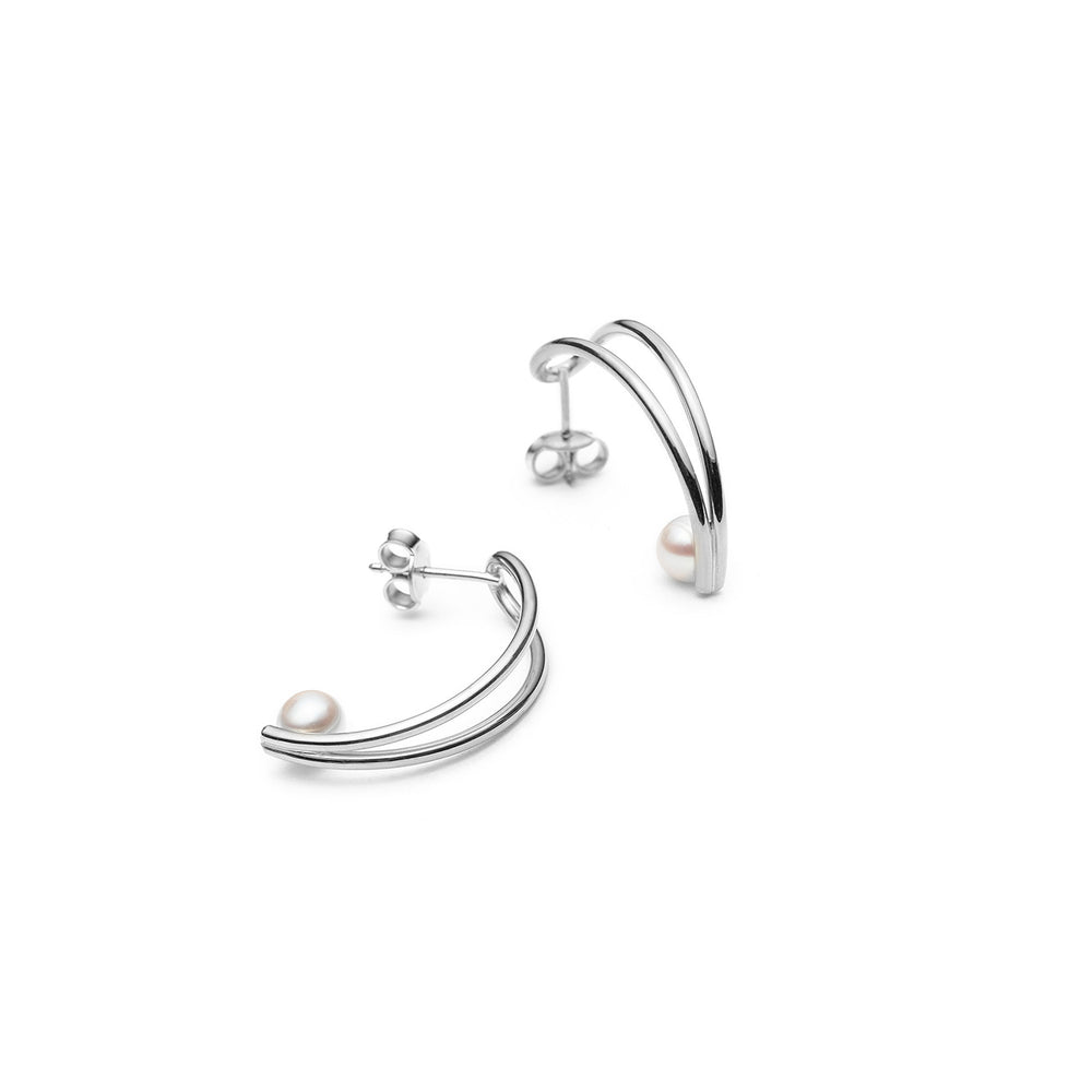 Les boucles d'oreilles Perrine argent