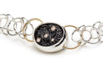 Collier en argent sterling et or jaune 18 carats, serti de diamants canadiens